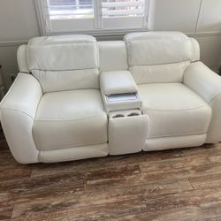Leather Loveseat 