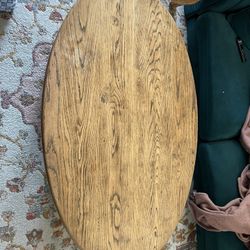 Beautiful wooden table with rectangular base 80s/90s/70s