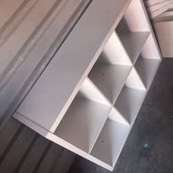 White 6 Cubby hole storage Organized 
