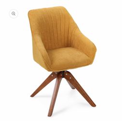Athena Collection Swivel Modern Accent Chair, Linen Upholstered Armchair