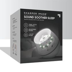 Sharper Image Sound Soother Wind, White Noise Machine with LED Glow, NEW!!