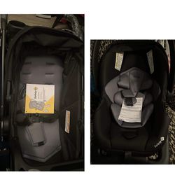 new stroller and baby carrier