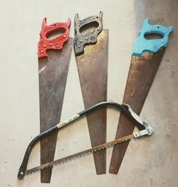 Vintage Hand Saws and Bow Saw Set
