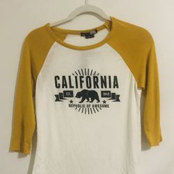 Rebel Sugar California Baseball Tee