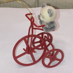 AVON Teddy Red Metal Ornament Collection 