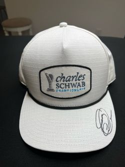 NEW Charles Schwab Championship White Adjustable Hat Signed By Jason Day