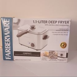 New! Faberware 1.1 Liter Stainless Steel Deep Fryer