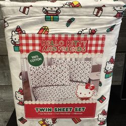 Hello Kitty Christmas Sheet Set Twin