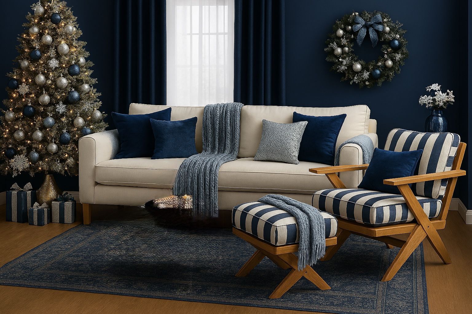 Super Comfy Set Couch And Matching Accent Chair and ottoman