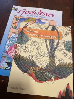 Dover Goddesses Coloring Book and Coloring Animal Mandalas Book