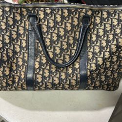 Christian Dior Trotter Canvas Boston Bag