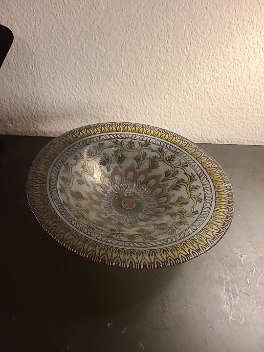 EXQUISITE VTG Folk Art Reverse Painted 12