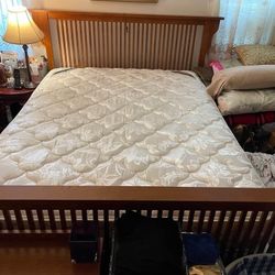 Queen Bed Frame With Mattress/Foundation
