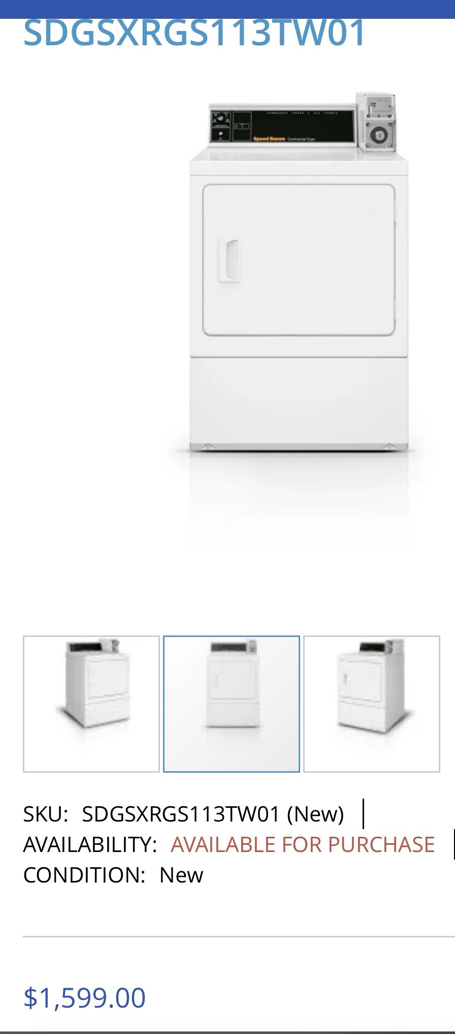 Coins Washer Machine And Gas Dryer