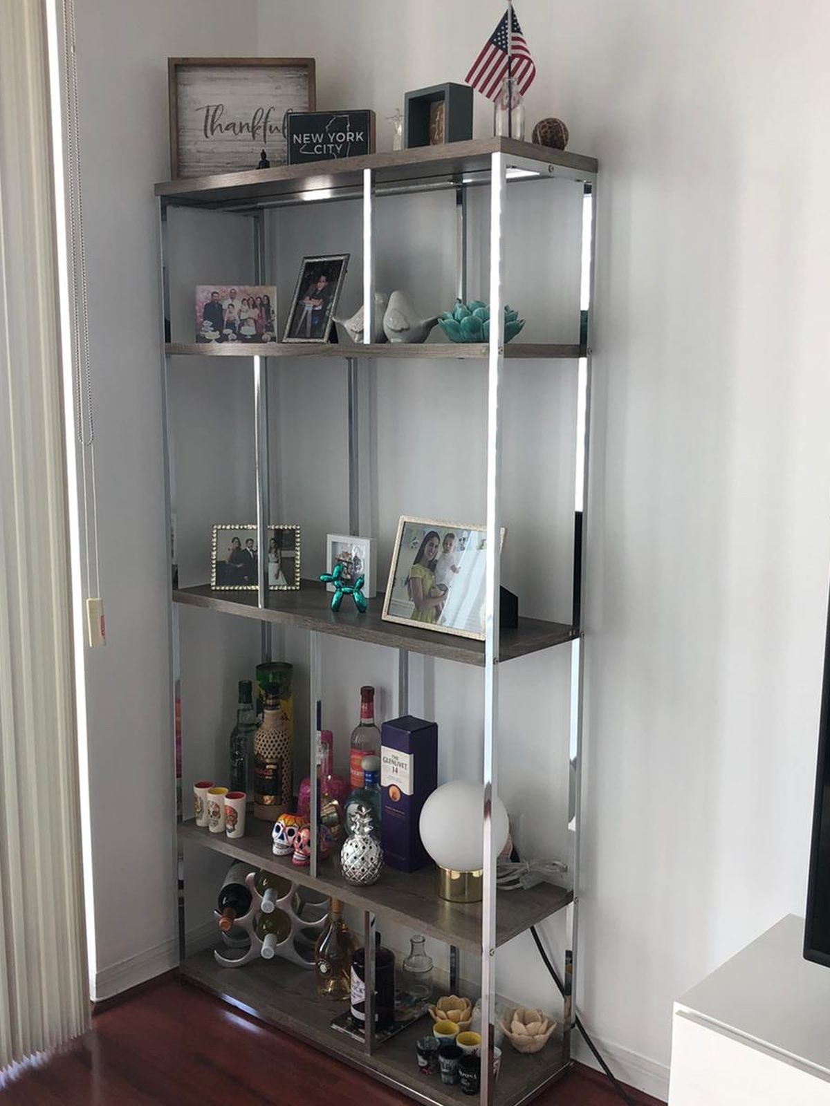 Beautiful Chrome Bookcase