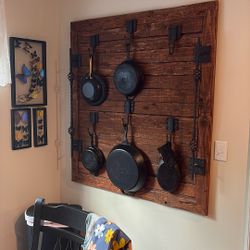 Kitchen Decor Pan Rack / Coat Rack