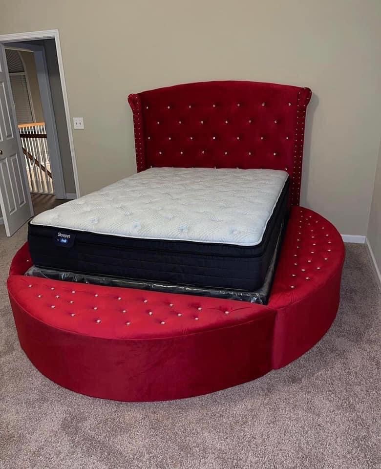 Red Bed With Mattress