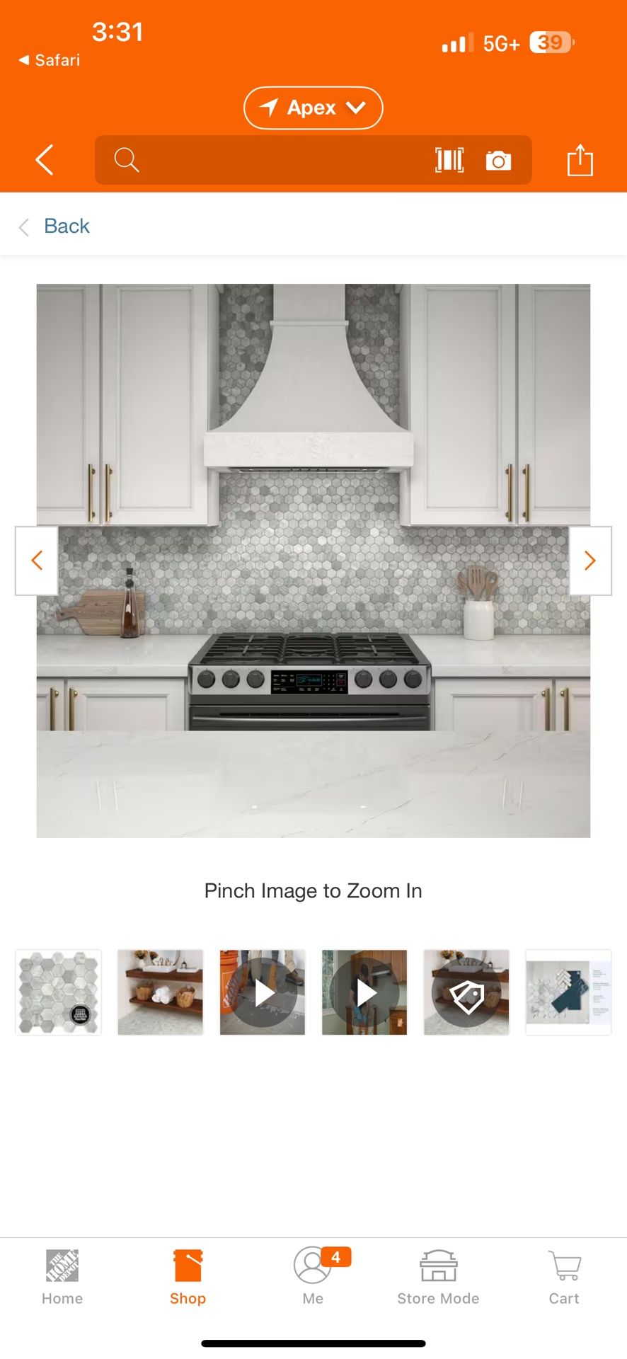 Marble Mosaic Tile – 2 Sealed Boxes – Retail $260, Selling $130