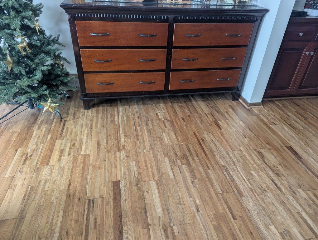 Arhaus Dresser All Wood 6 Easy On Tracks Drawers