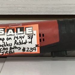 Snap On 14.4V 3/8” Brushless Ratchet W/ 2.5AH Battery CTR861