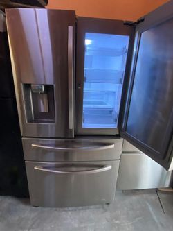SAMSUNG REFRIGERATOR 4 DOORS PLUS EASY ACCESS DOOR STAINLESS STEEL ON SALE ✅$650✅ FREE DELIVERY AND INSTALLATION