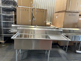 Brand new heavy duty commercial stainless steel metal sinks