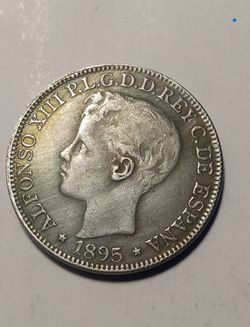 1895 Puerto Rico One Peso Antique Coin / Token