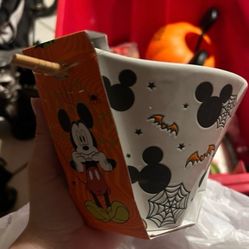 Mickey Mouse Spider Web Halloween Noodle Bowl
