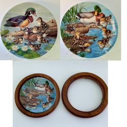  Joe Thornbrugh  Nature’s Nursery collection  “Testing the Waters” ,  “Taking The Plunge”  Plates.    Wooden Frames Included!