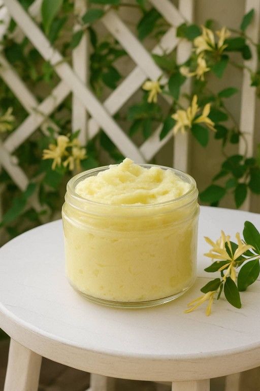 Honeysuckle Scented Goats Milk Soap Base Sugar Scrub Yellow Color