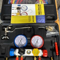 4 Valve Manifold Gauge Set 
