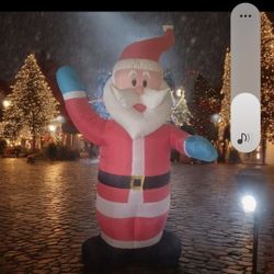 Inflatable Waving Santa