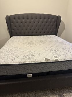 King Bed Frame With Mattress And Box Spring 