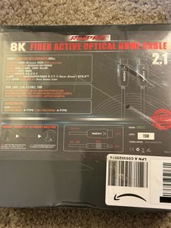 RUIPRO 8K Fiber Active Optical HDMI 2.1 Cable 15M