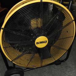 DEWALT 24-in 120 -Volt High Velocity Indoor/Outdoor Yellow Industrial Fan