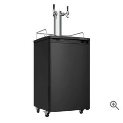 20 Inch Wide Dual Tap Kegerator for Full Size Kegs with Ultra Low Temp