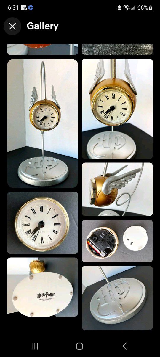 Harry Potter Collector Golden Snitch Clock 