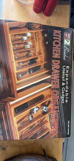 2 Bamboo expandable drawer organizers