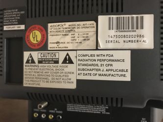 DC powered small tube Tv