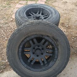 275 70 R18 Wheels And Tires 6 Lug Almost New Tires 90% Thread Motto rims 275 70 18 Rims 300$ Each Tires 250$ Each Selling For 300$ Must Sell Today 