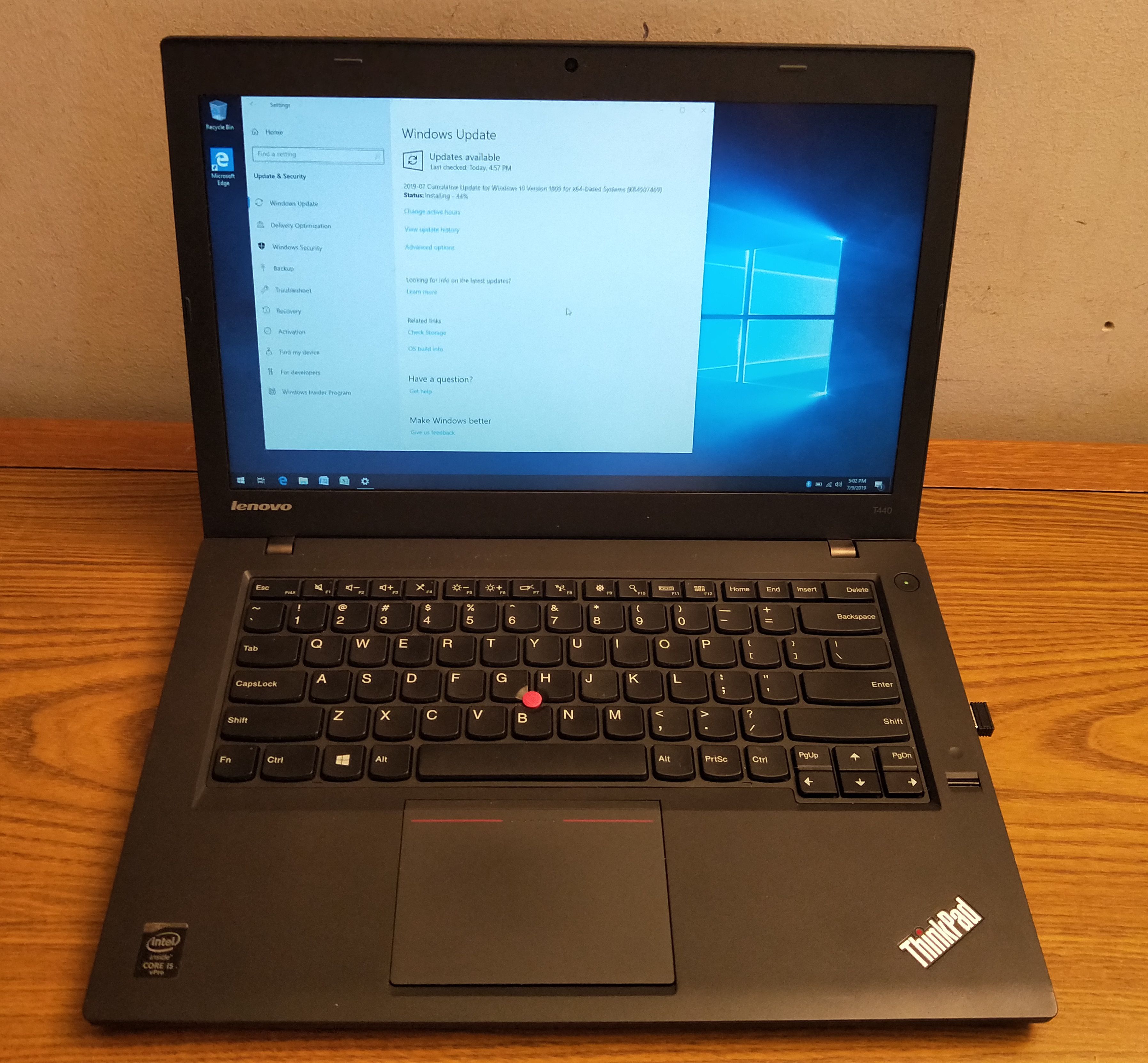 Lenovo Thinkpad T440 i5 14" laptop Windows 10 excellent