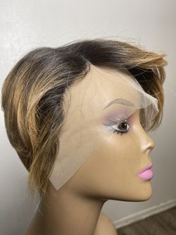 Pixie Lace Front Wig Brown Blonde
