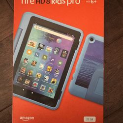 Fire HD 8 Kids Pro tablet, ages 6-12. Bright 8" HD screen, includes ad-free content, parental controls, 13-hr battery, slim case for older kid