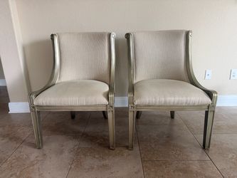 2 Accent Chairs Gold