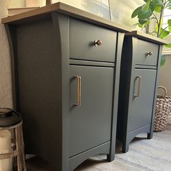 Custom Designed Luxury Tall Nightstands/End Tables