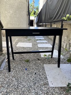 Contemporary minimalist black design desk