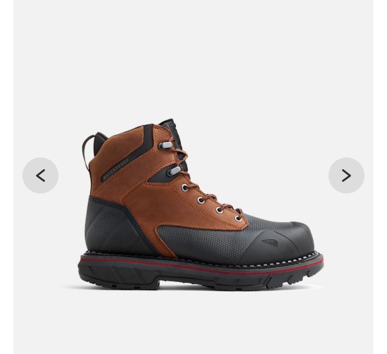 Red Wing Truguard Lite 6” Mens Size 12 Leather Waterproof Safety Toe Boots 2551