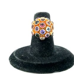 18k Multi Color Gemstone Ring
