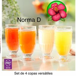 Set de 4 copas versátiles nuevas en su caja 🌺 princess house 🌺