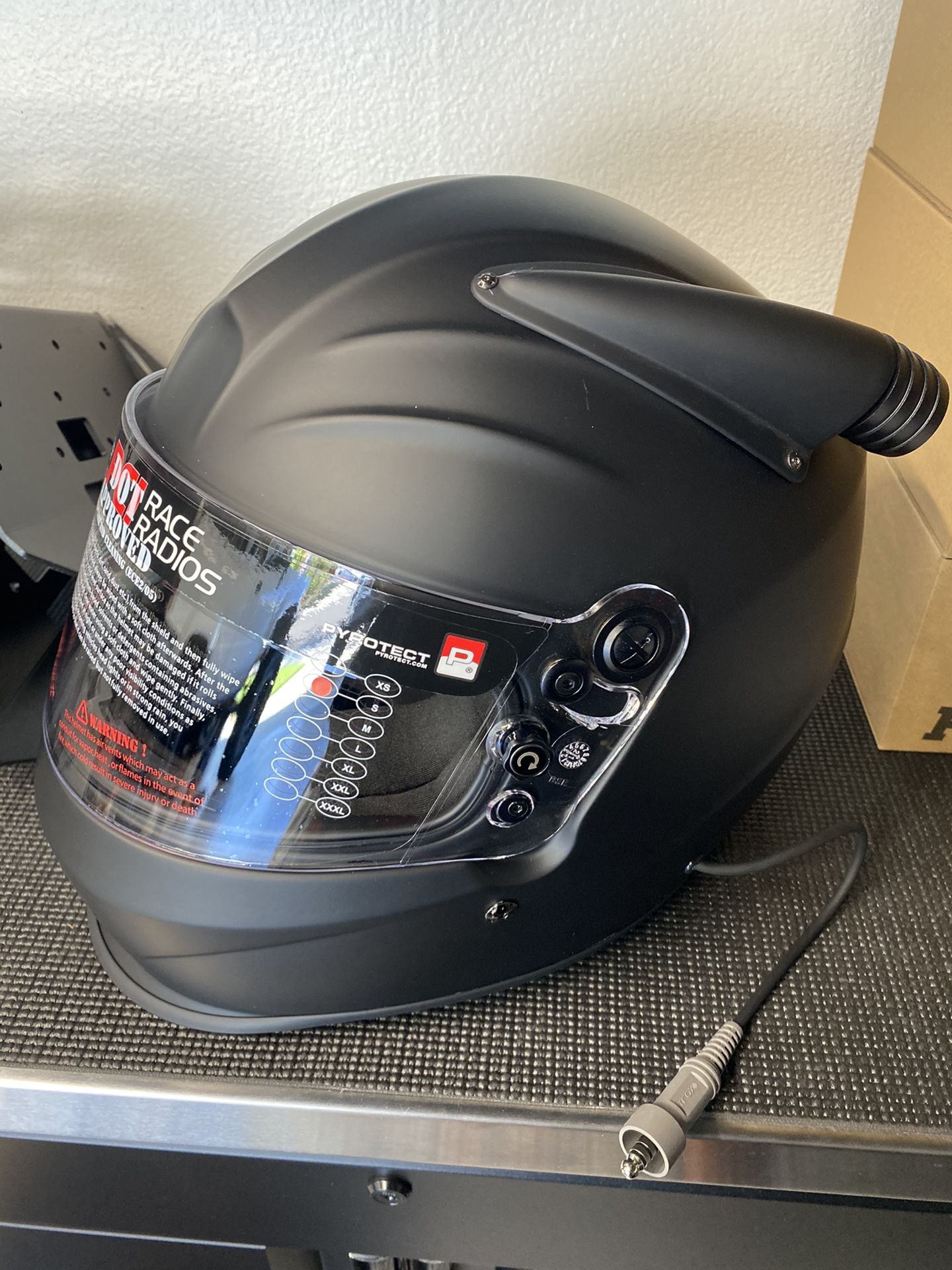 PCI Race Radios Pyrotec Sportmax Helmet